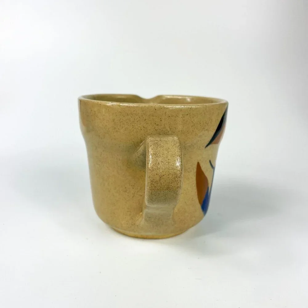 Vintage Itzcoatl Mexico Creamer Pitcher Abstract Pair